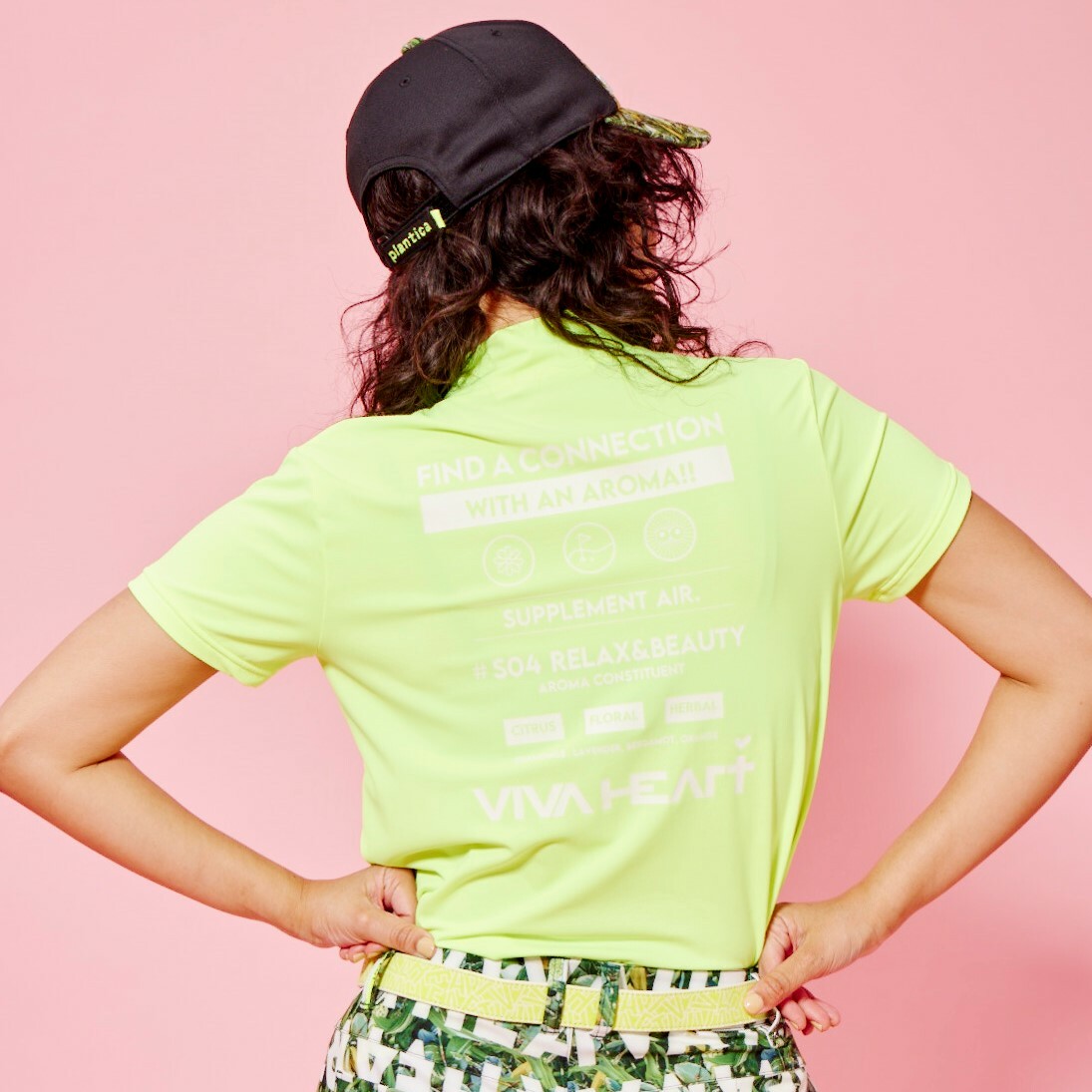 女士 植物香氛小高領短袖T恤