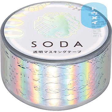 King Jim PET Masking Tape－20mm SODA Hot Stamping Series (Japanese Stationery Brand)