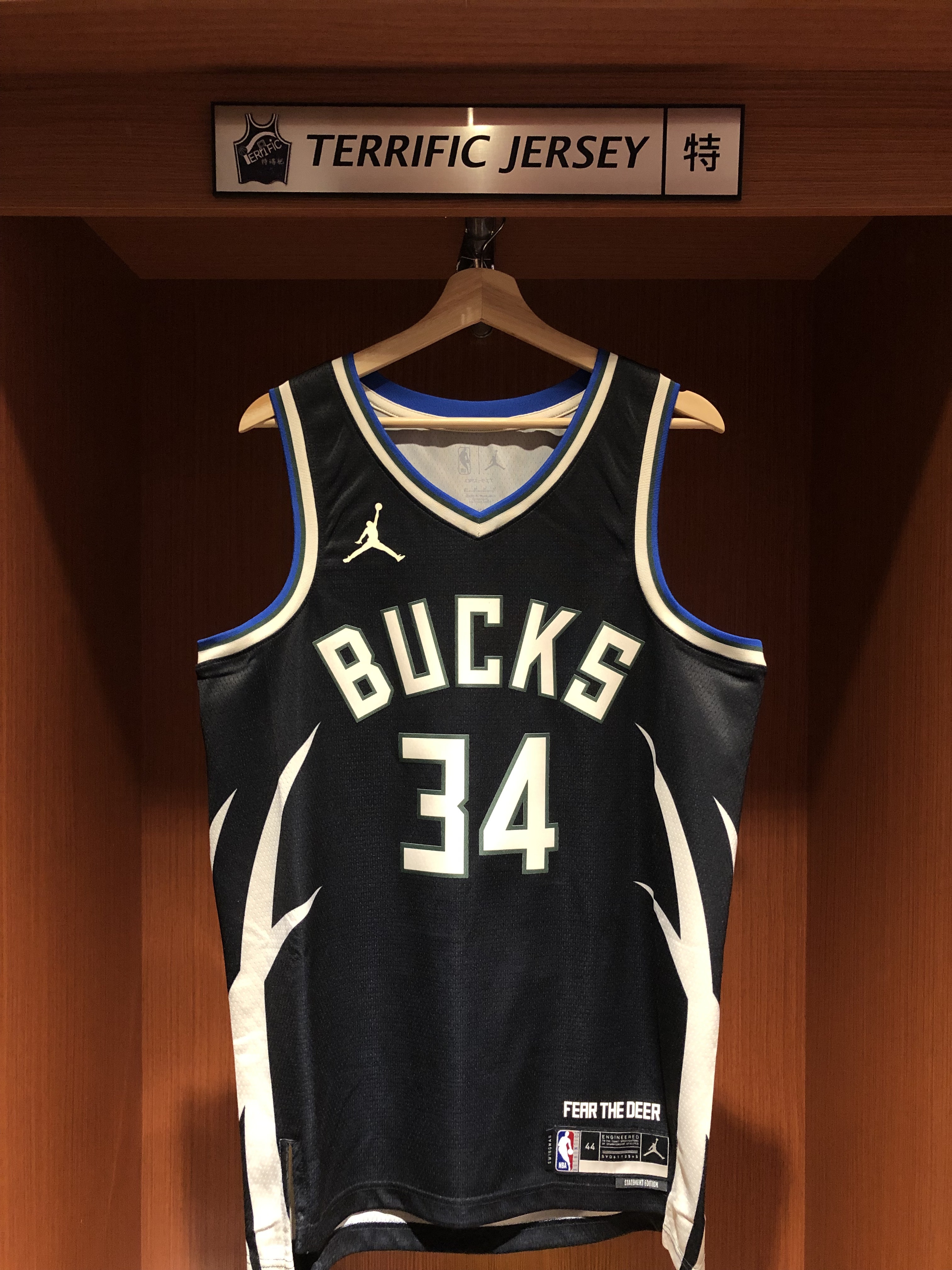 NBA球衣 Giannis Antetokounmpo 密爾瓦基公鹿黑 Statement Jordan Swingman 球迷版 熱轉印 全新