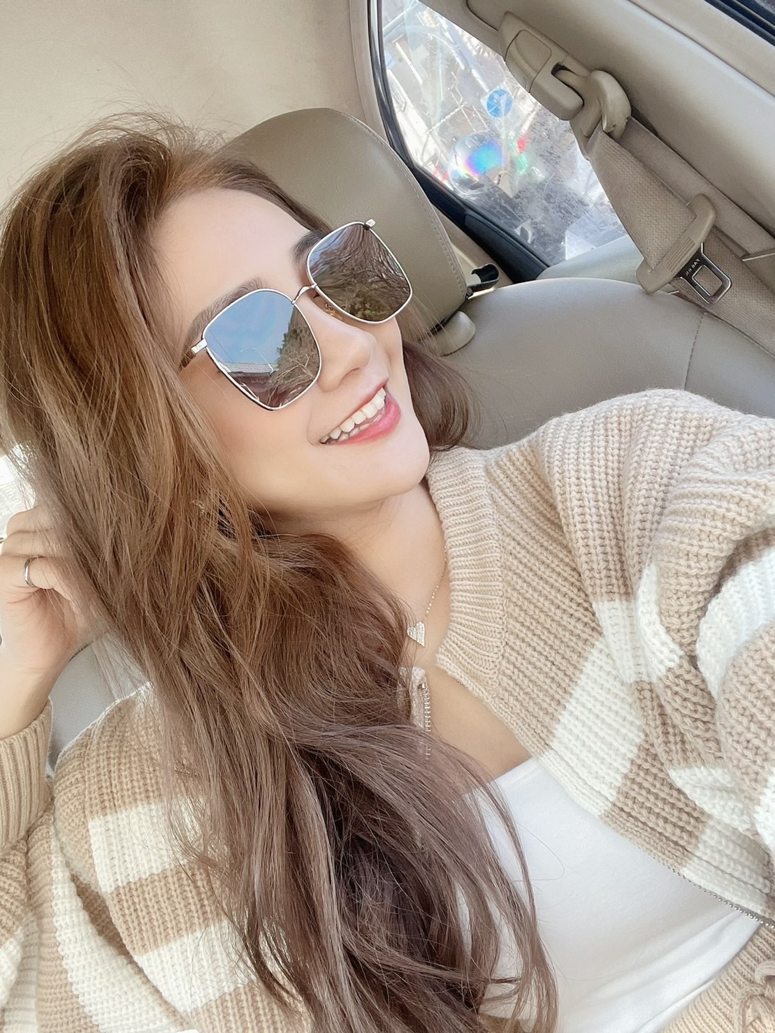 🔥02.22直播新品］💥買就送品牌眼鏡盒+擦拭布］闆娘私藏～不挑人瘦小臉金屬框質感抗UV墨鏡（咖啡/兩色）