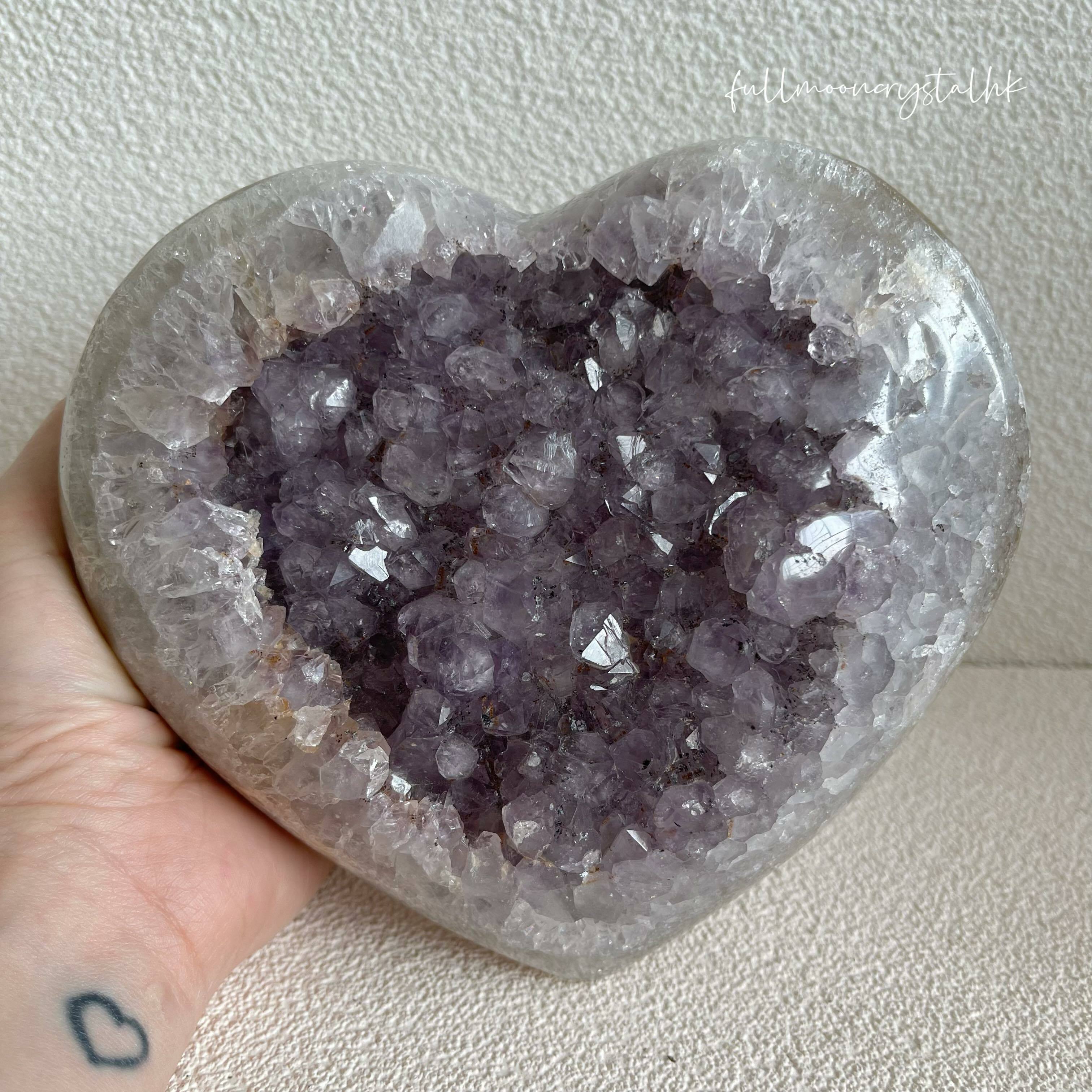 全拋紫水晶心心