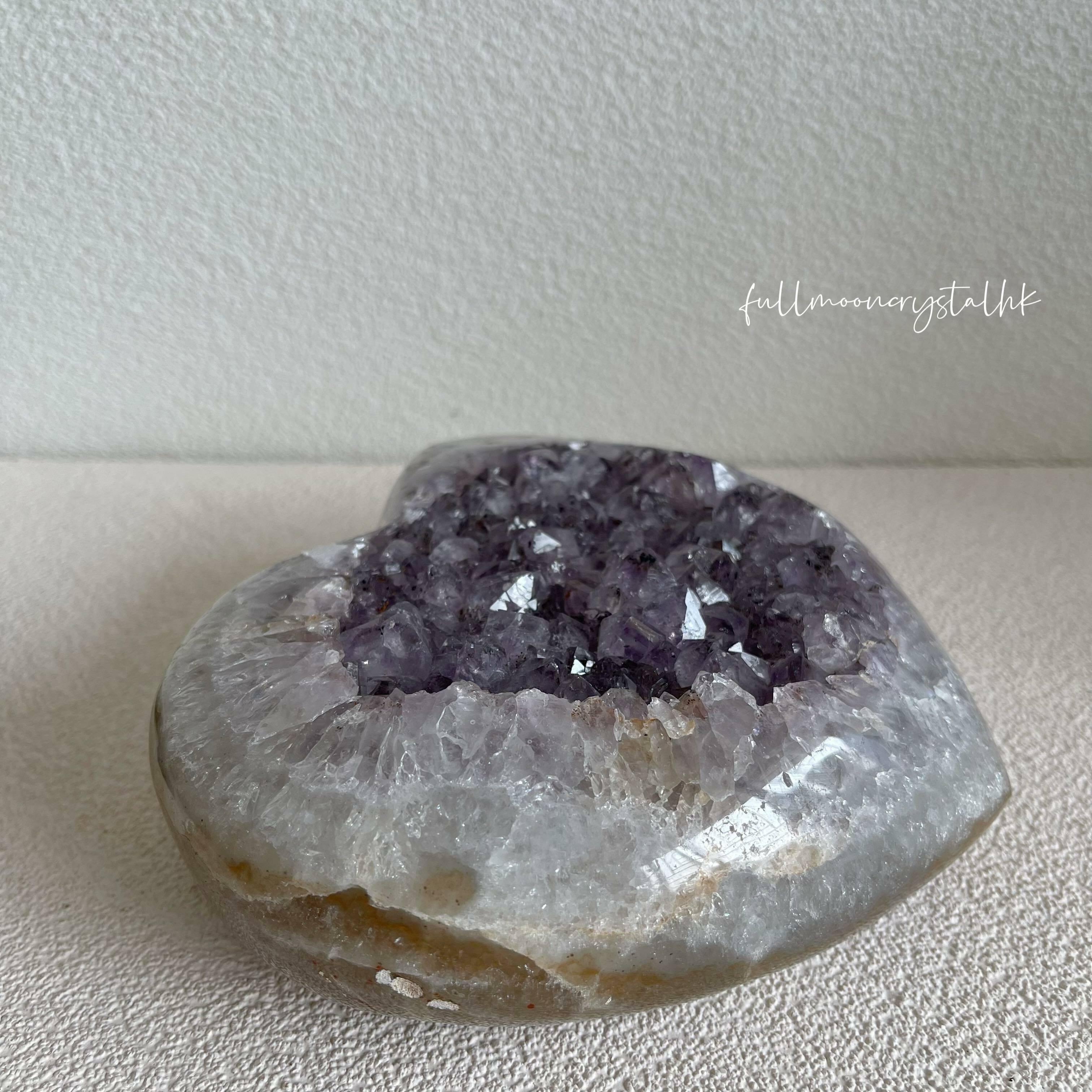 全拋紫水晶心心