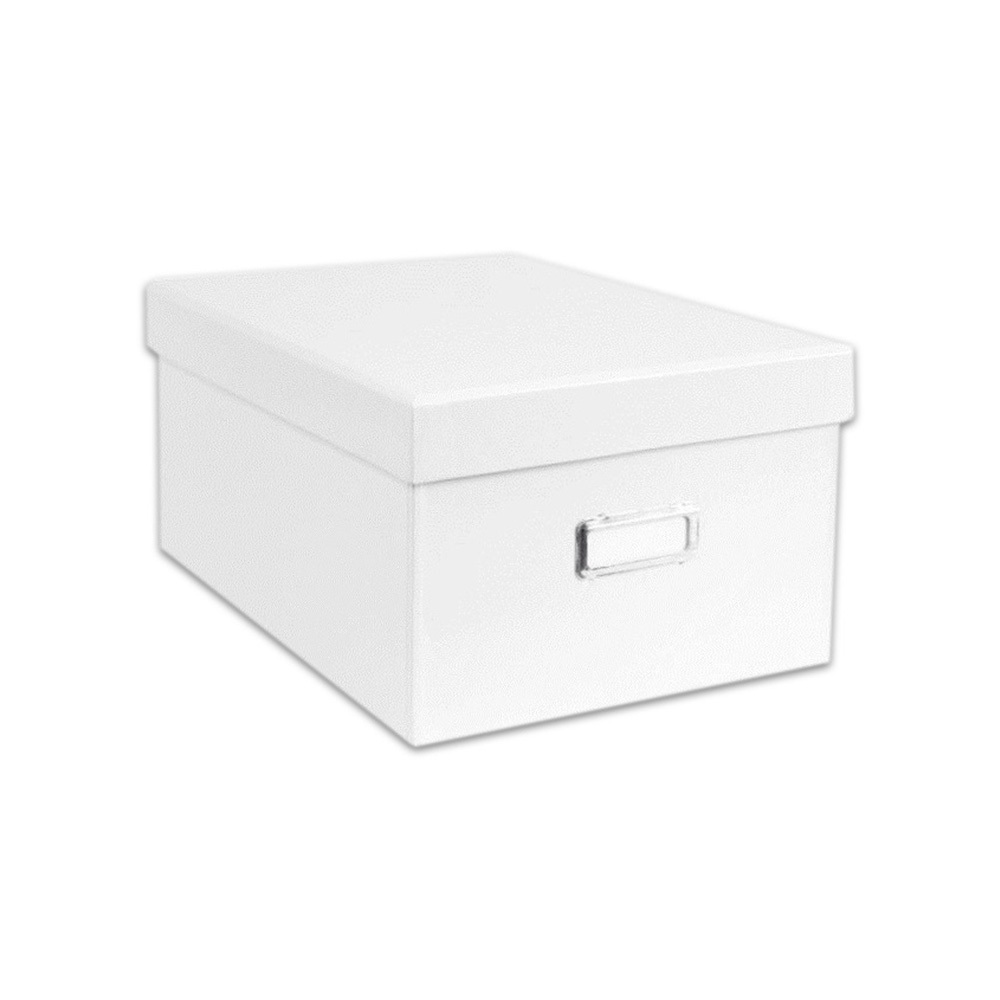A4 STORAGE BOX CARD ESSENTIALS WHITE