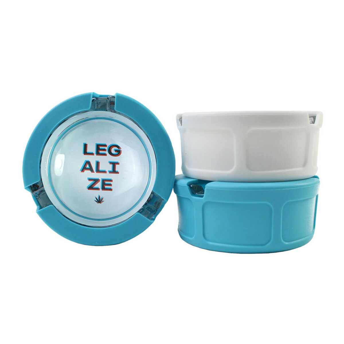 UGLY HOUSE SILICONE & GLASS ASHTRAY - NO PRISON