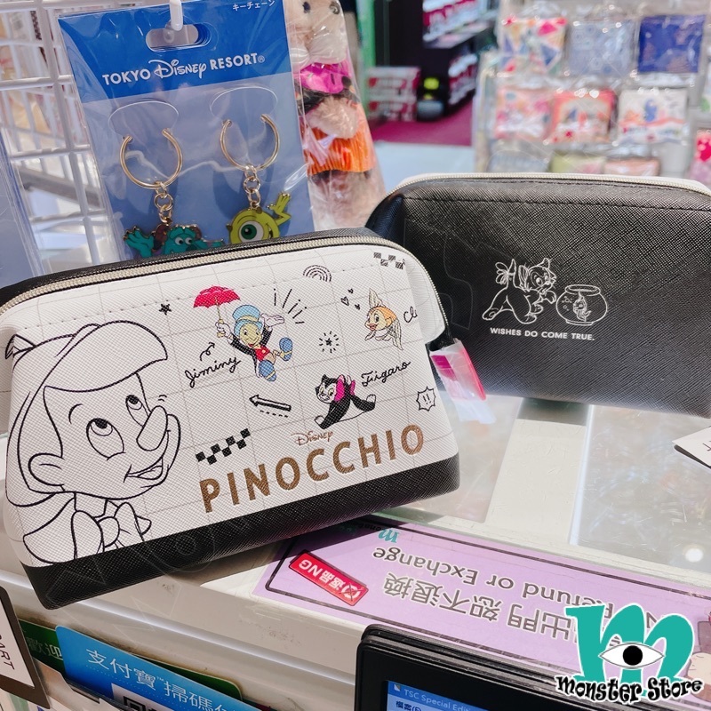 小木偶蟋蟀黑貓筆袋/化妝袋/雜物袋