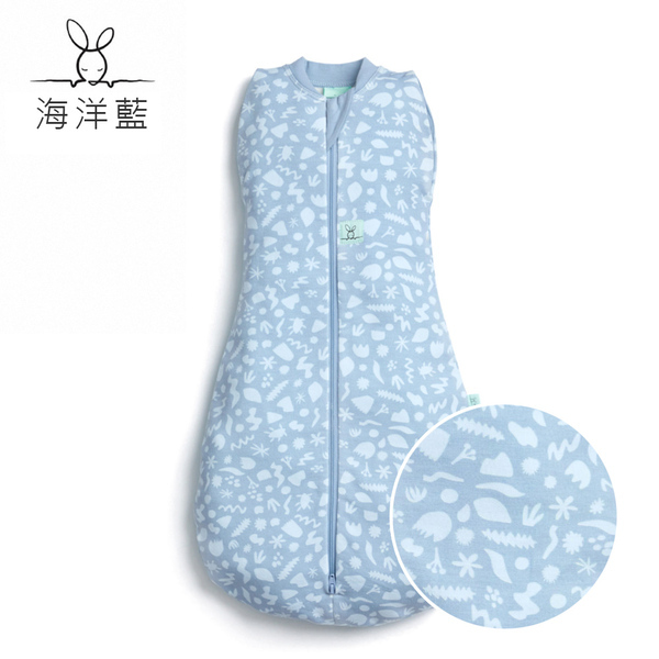 澳洲 ergoPouch 二合一舒眠竹纖維包巾 海洋藍款