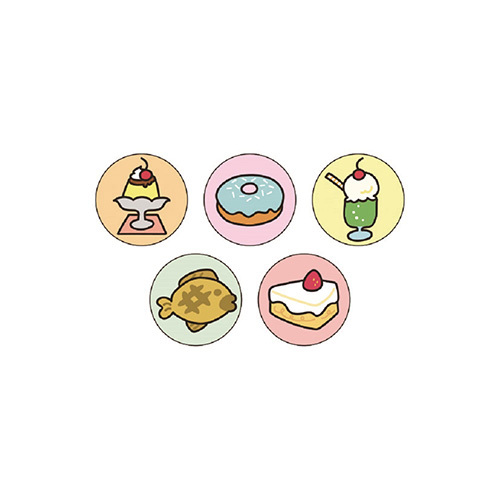 甜點 我的習慣系列 150枚圓形貼紙 ｜日本RYU RYU