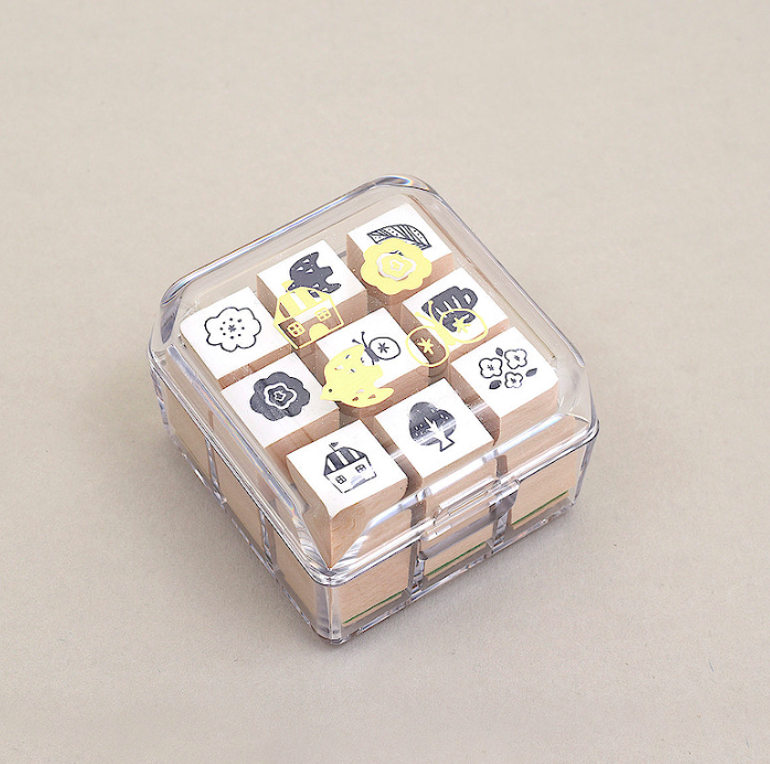 北歐 手帳專用 9入迷你印章(附盒)｜日本Beverly