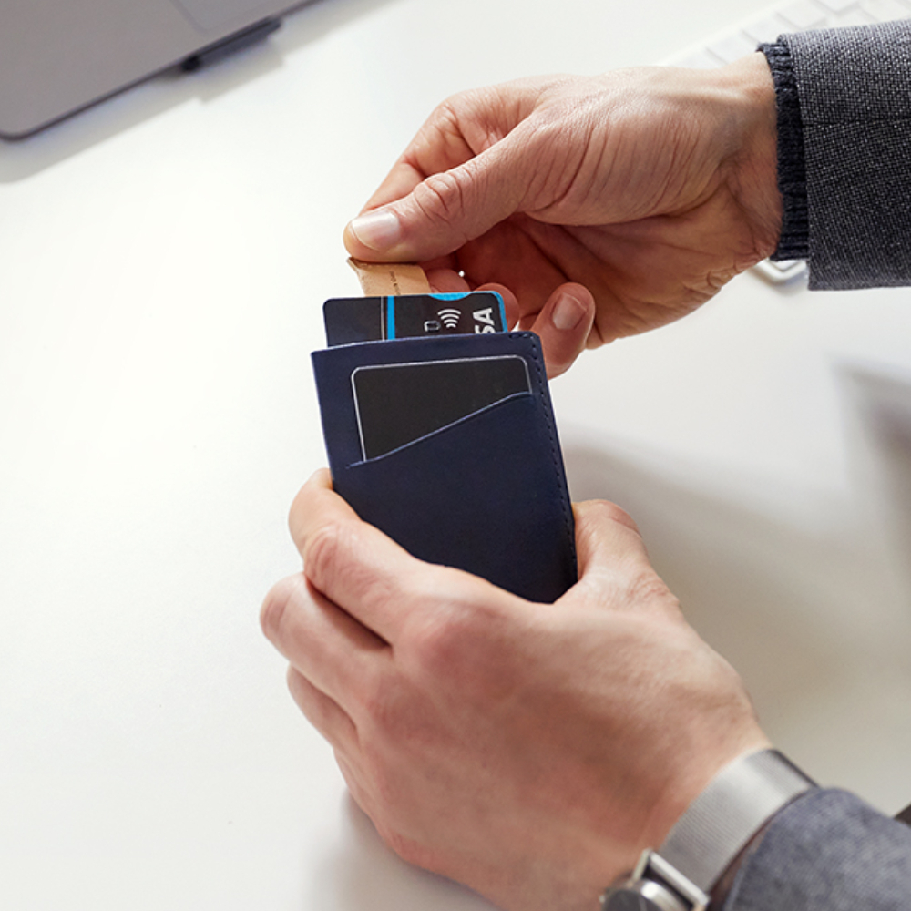 澳洲 Bellroy｜Card Sleeve 真皮票卡鈔票皮夾 - 深海藍