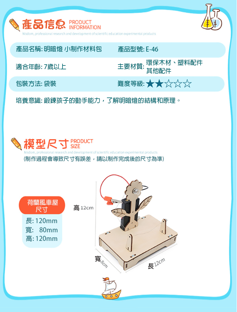 STEM明暗燈材料包 E-46
