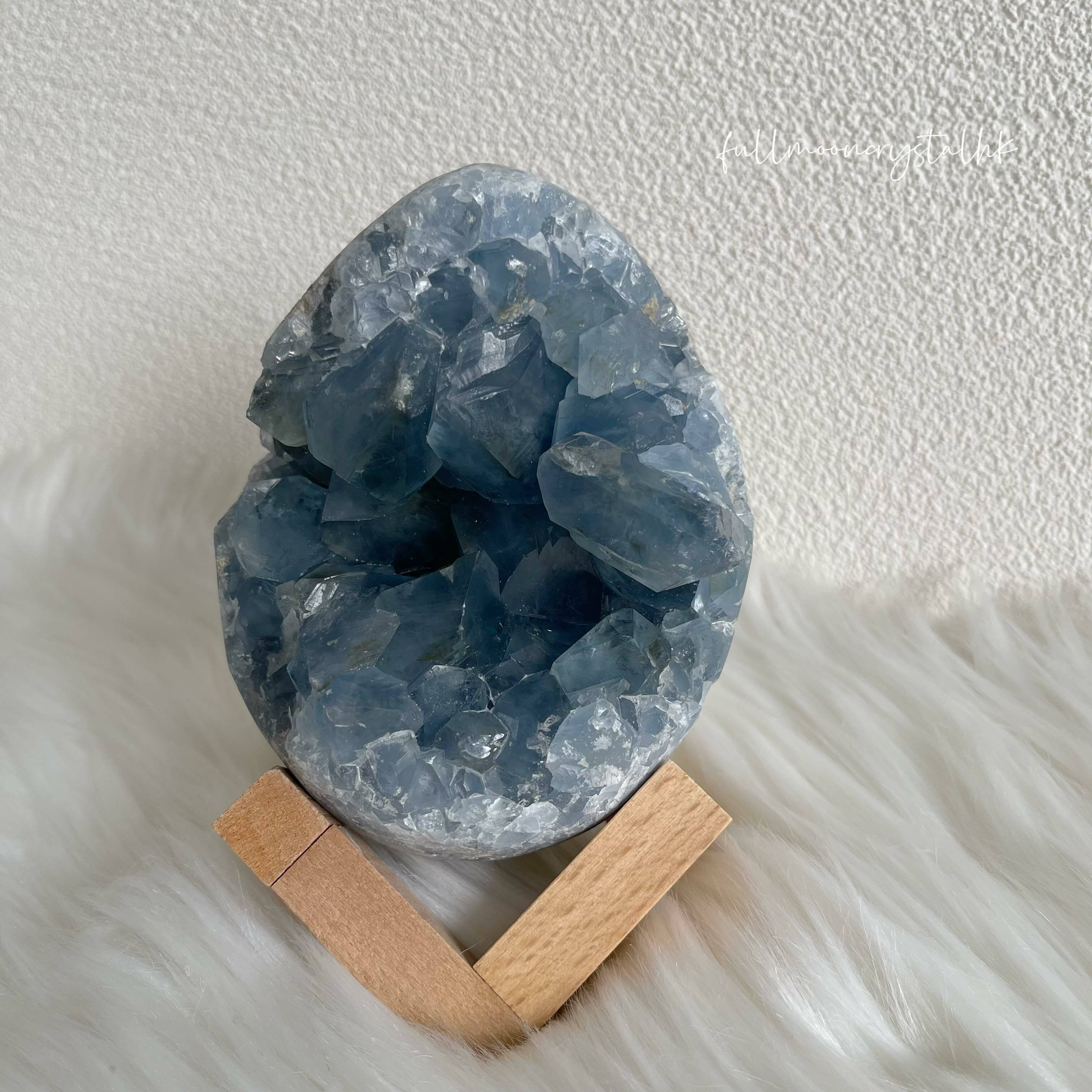 蛋形天青石原石