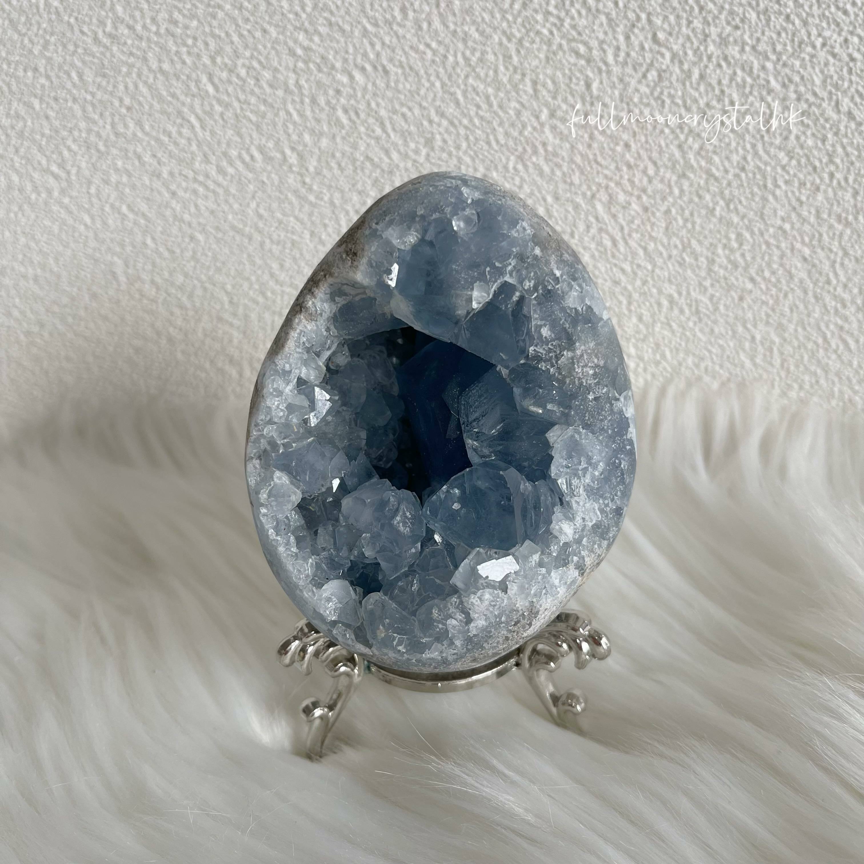 蛋形天青石原石