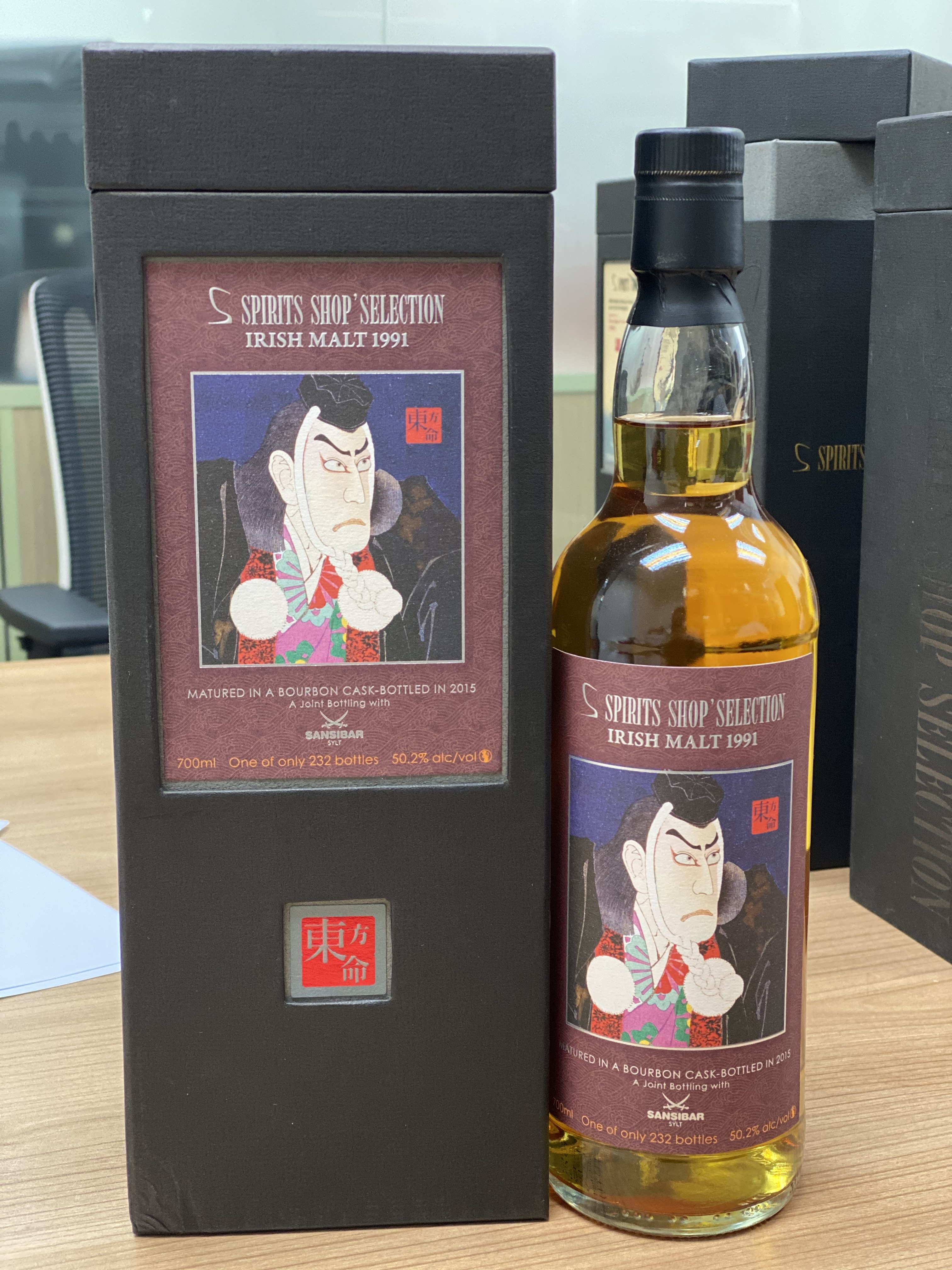 東方命 24 years Irish Malt  , Bourbon Cask , Distilled in 1991, bottled in 2015, 全球限量232支