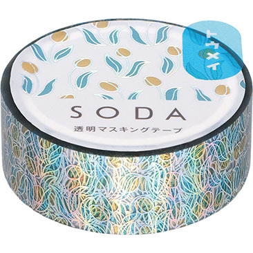 King Jim PET Masking Tape－15mm SODA Hot Stamping Series (Japanese Stationery Brand)