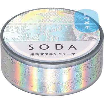 King Jim PET Masking Tape－15mm SODA Hot Stamping Series (Japanese Stationery Brand)