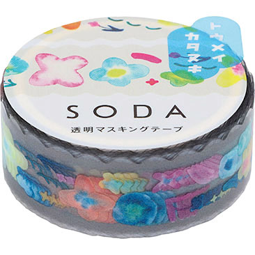 King Jim PET Masking Tape－15mm SODA Die-cut Series (Japanese Stationery Brand)
