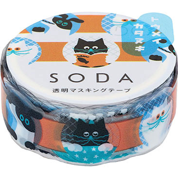 King Jim PET Masking Tape－15mm SODA Die-cut Series (Japanese Stationery Brand)