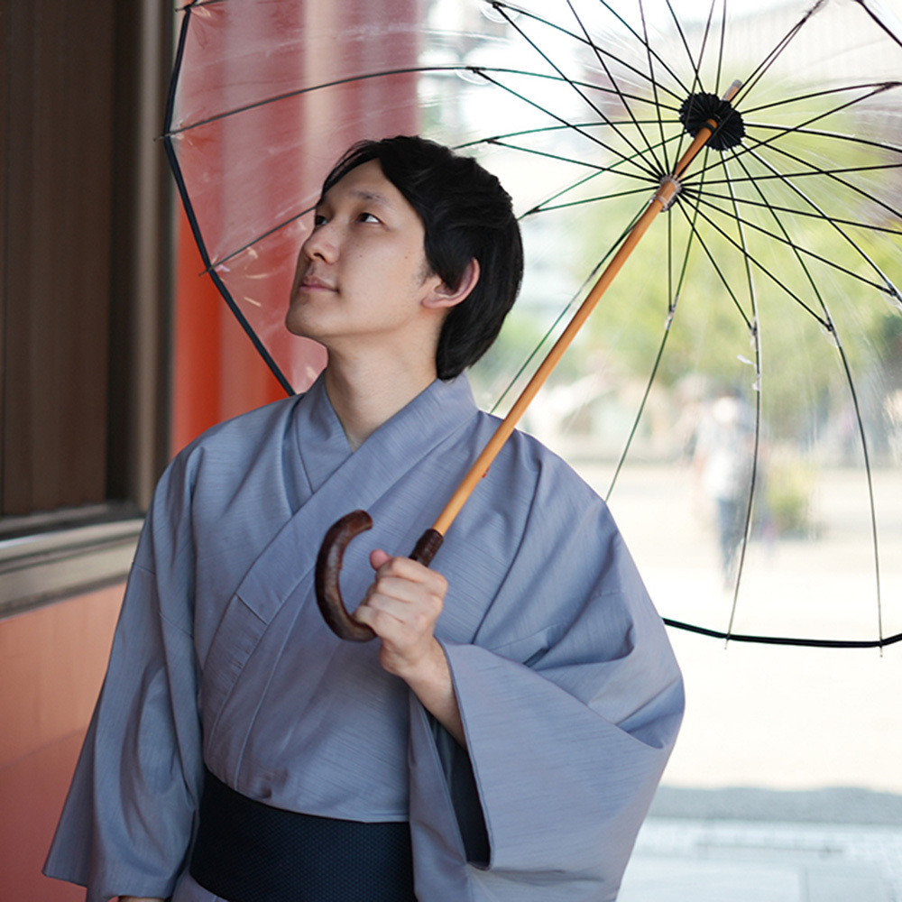 「日本宮內廳御用」WHITE ROSE 職人 高級 樺木 透明傘 大・十六櫻｜300年歷史手工老店 日本製