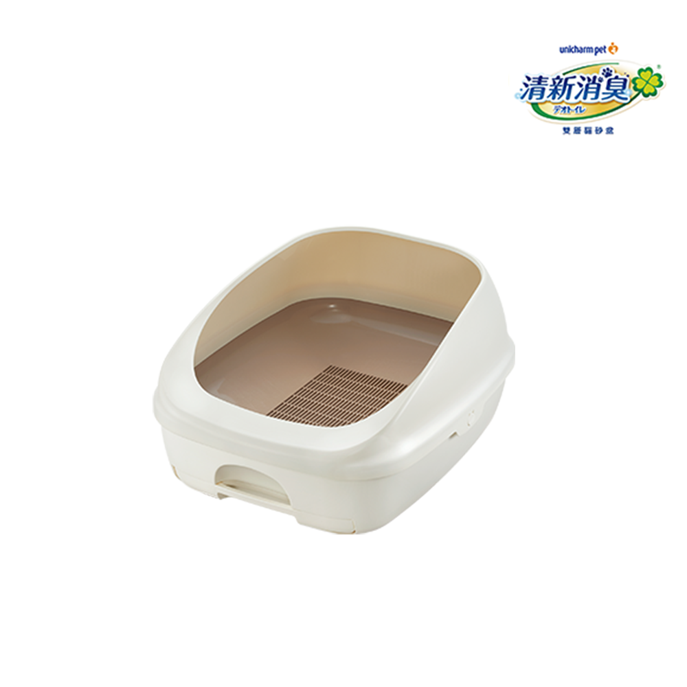 unicharm pet 清新消臭雙層貓砂盆-半罩