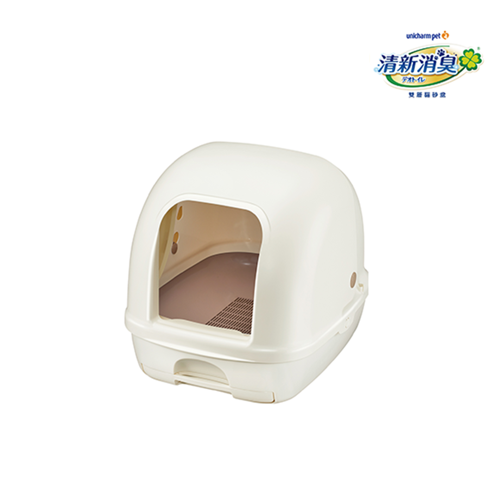 unicharm pet 清新消臭雙層貓砂盆-全罩