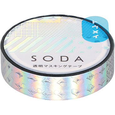 King Jim PET Masking Tape－10mm SODA Hot Stamping Series (Japanese Stationery Brand)