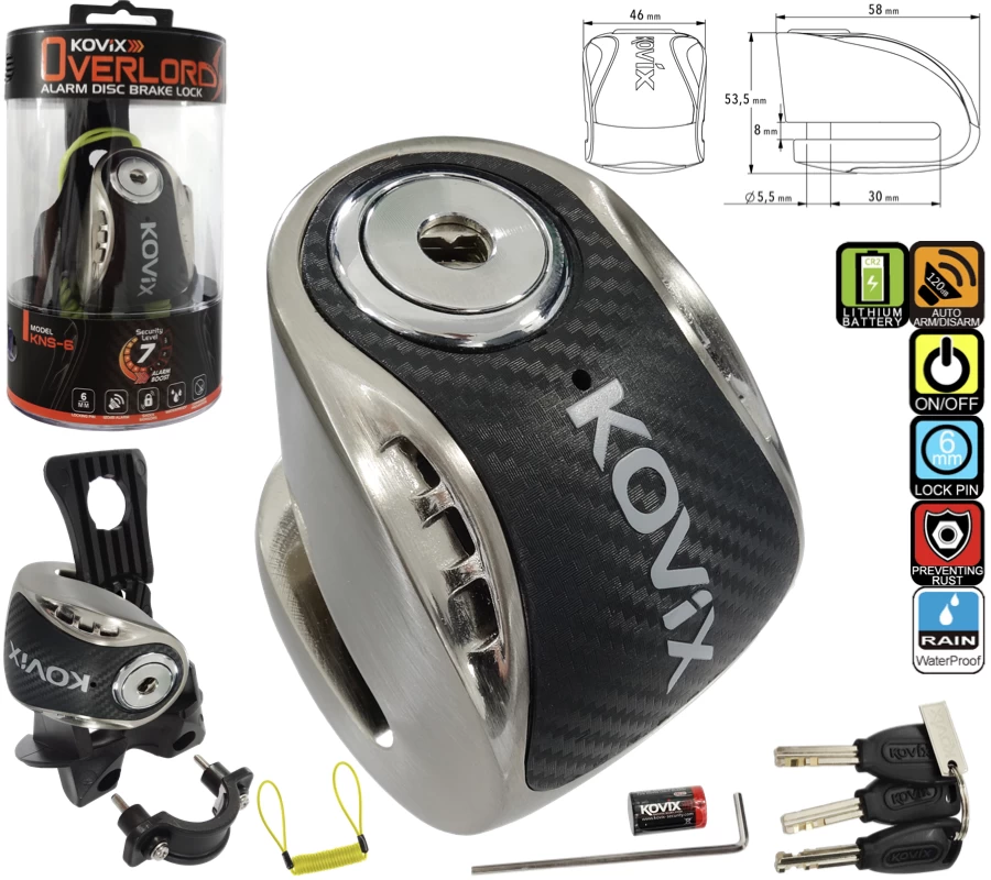 KOVIX KNS-6 碟鎖+提醒繩
