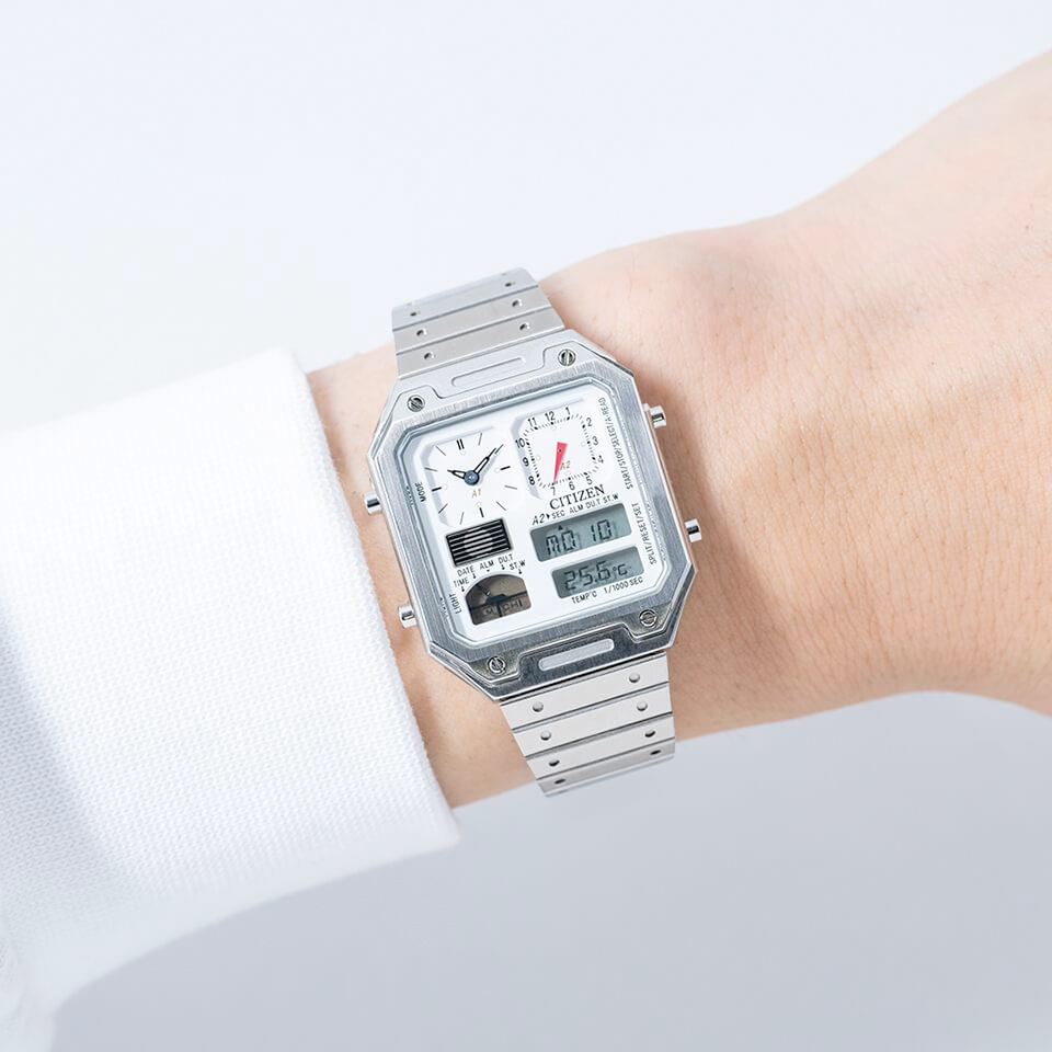 CITIZEN JG2120-65A Ana Digi Temp 經典復刻 跳字錶