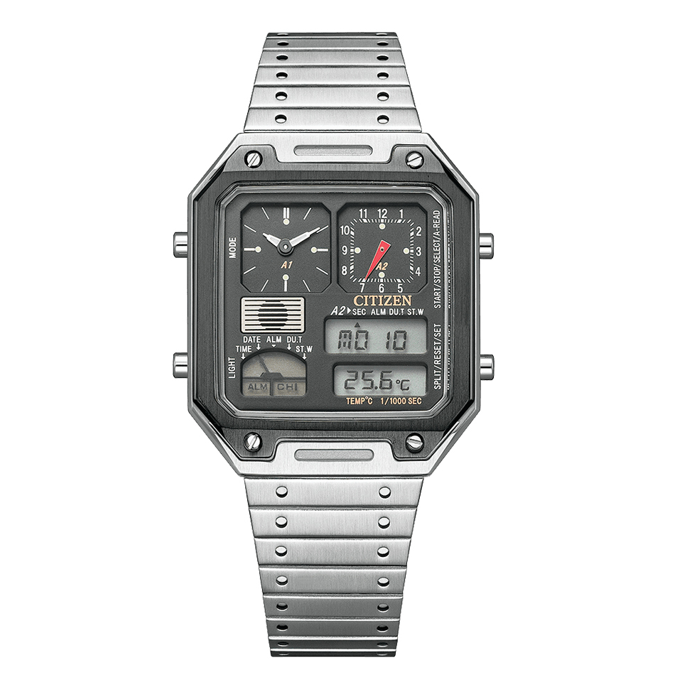 CITIZEN JG2126-69E Ana Digi Temp 經典復刻 跳字錶