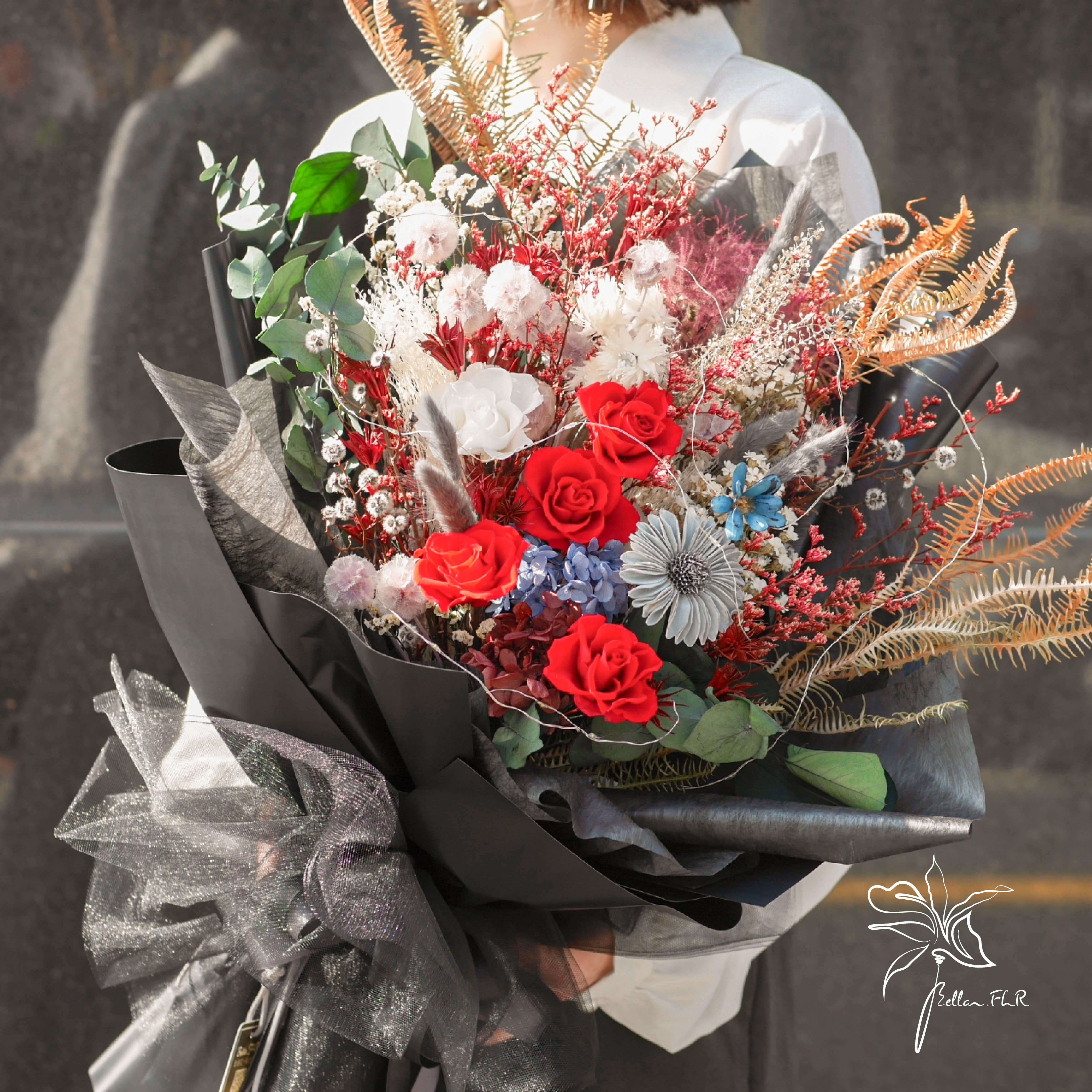 【熱烈愛你】大型永生乾燥花束