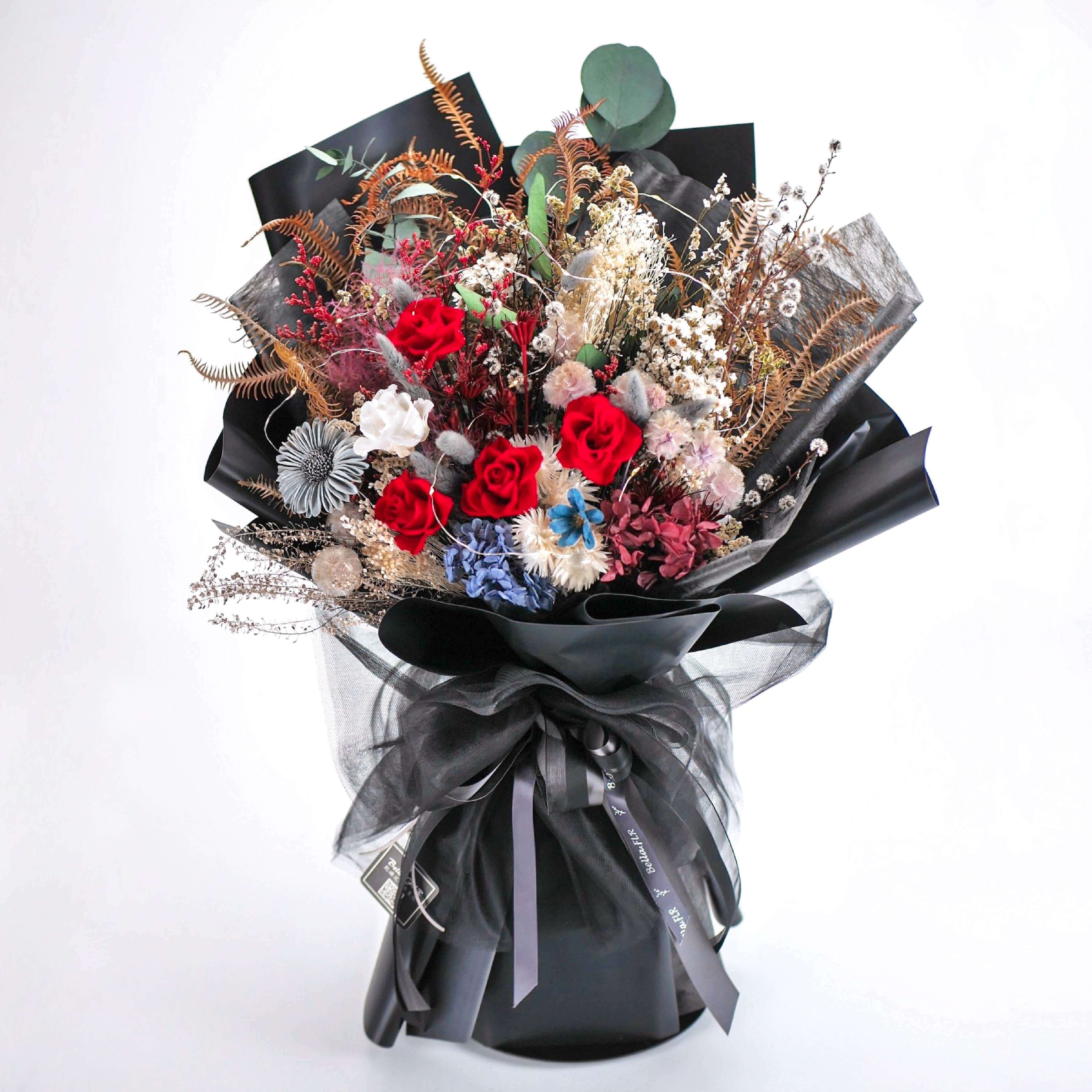 【熱烈愛你】大型永生乾燥花束