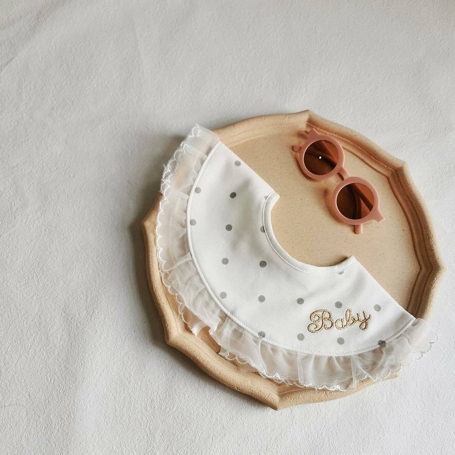 Y04WE_SS23⚪點點baby蕾絲口水肩(pre-order)