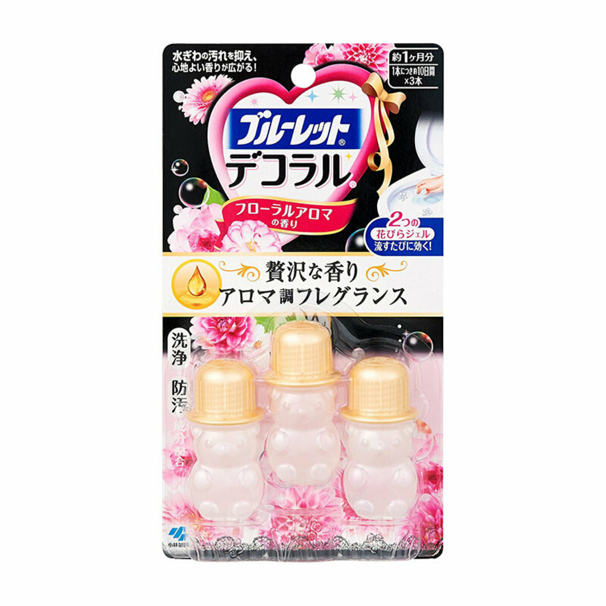 小林製藥 - 花瓣潔廁凝膠 甜蜜花香22.5g ( 7.5g x 3)（平行進口）