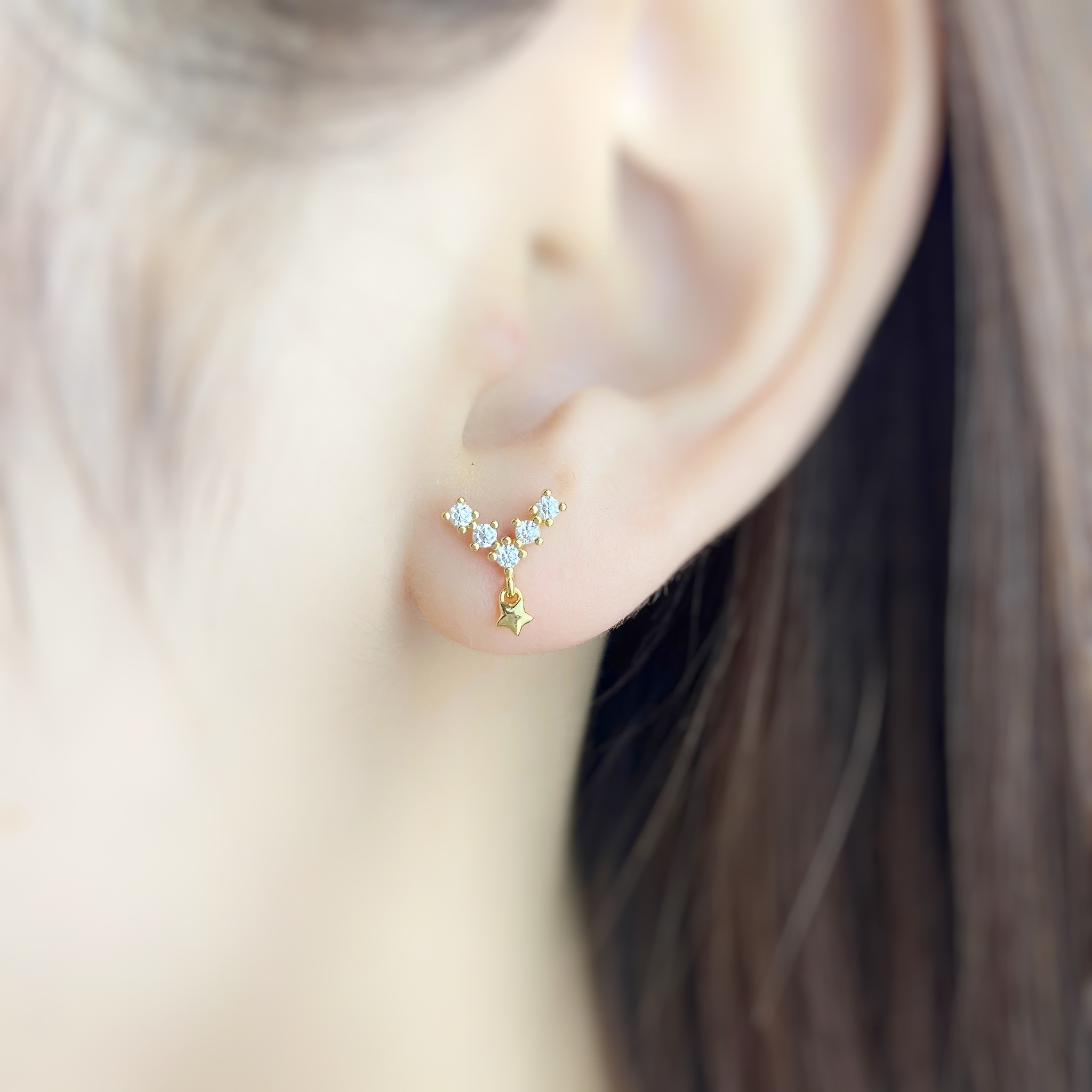 | 925純銀・白金 | 指引耳環 (金 / 銀) | EA0305 |