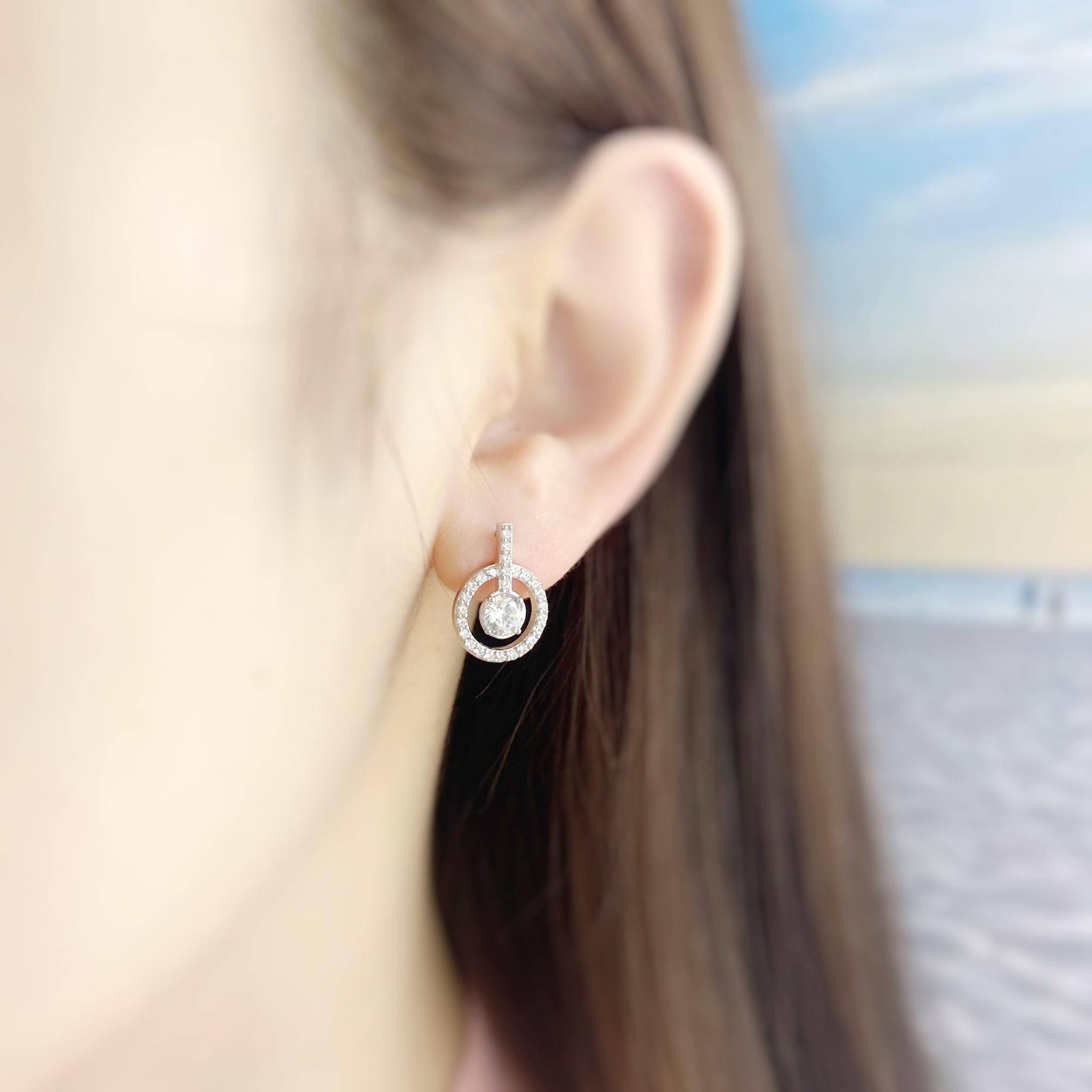 | 925 Silver・White Gold | Ferris Wheel Earrings | EA0400 |