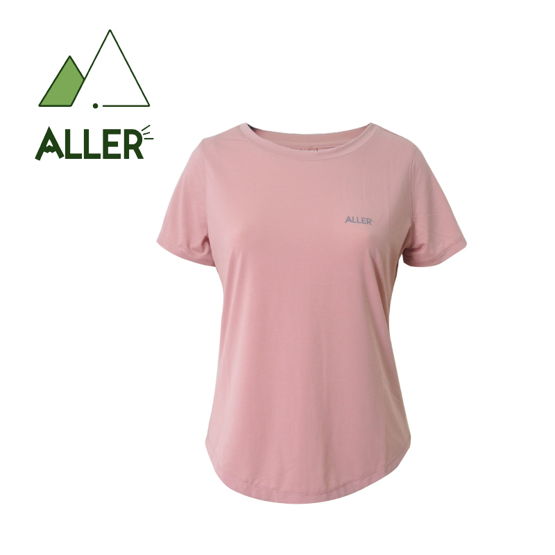 ALLER 修身圓擺排汗衫 女款 (4色) 素色/排汗透氣/快乾/登山休閒 10PWS1046