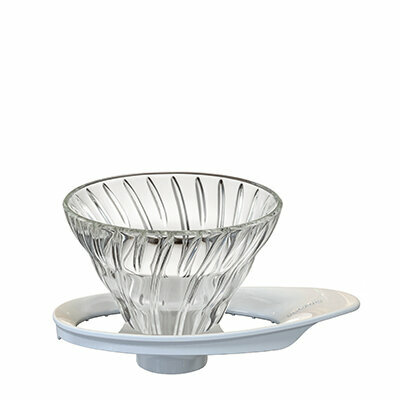 #【HARIO】V60旋風白01玻璃濾杯(VDGR-01-W)
