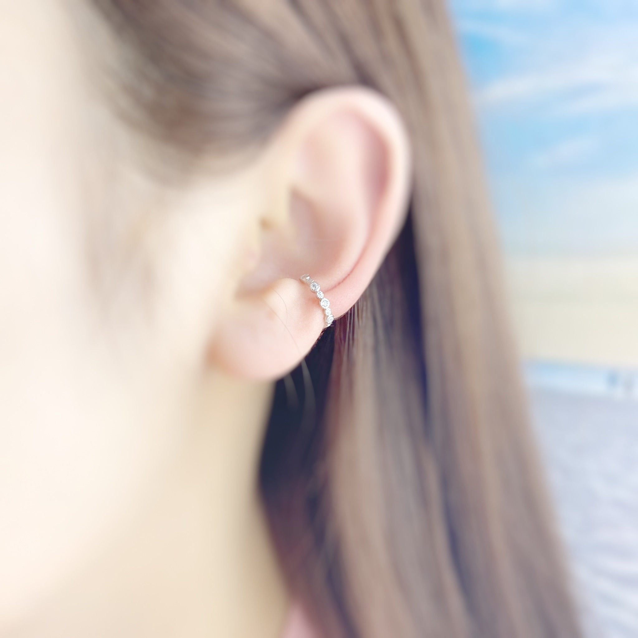 | 925純銀・白金 | 保存流星耳夾 | EA0625 |