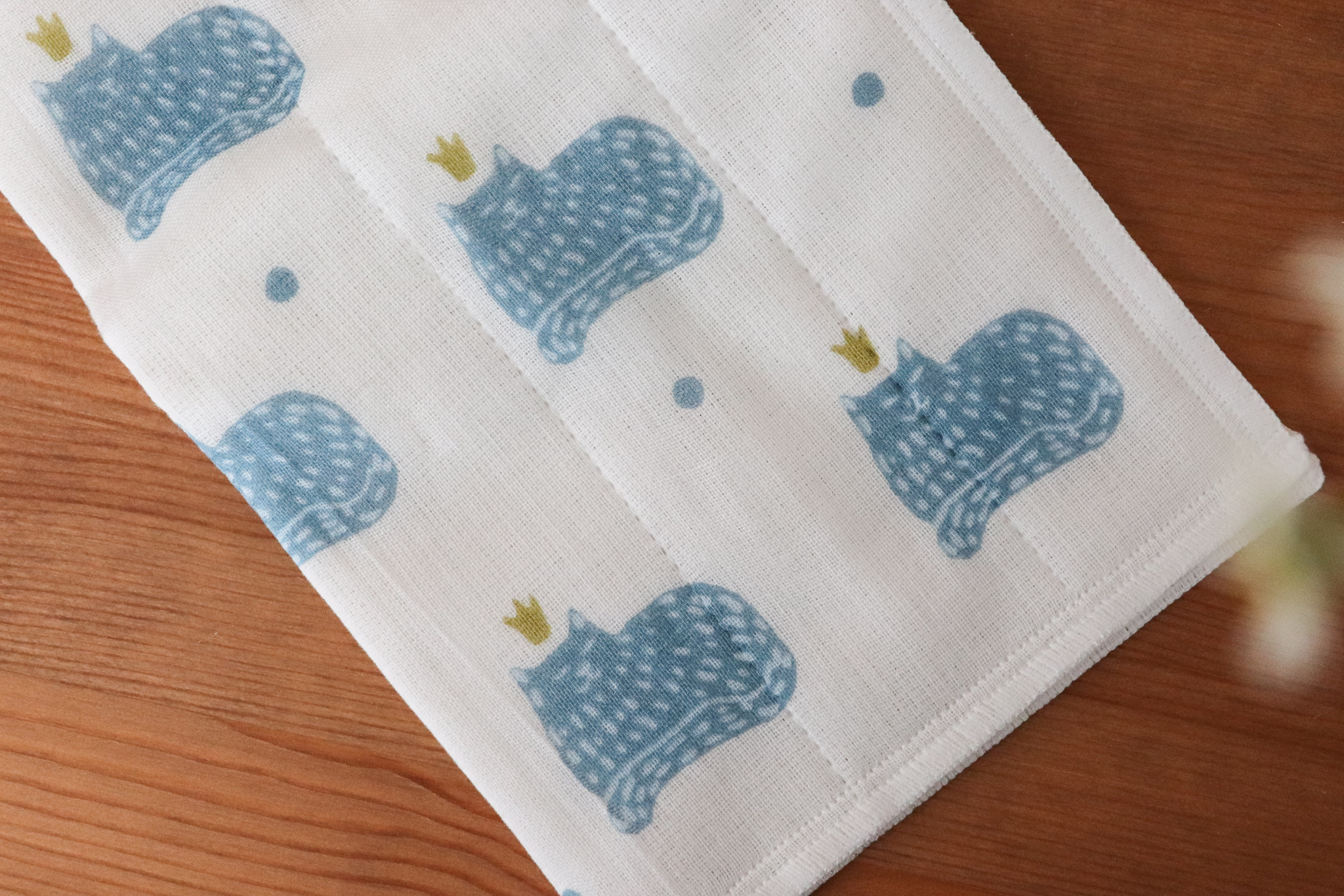 日本 KAYA KIJI FUKIN 皇冠貓 蚊帳生地 廚房抹布