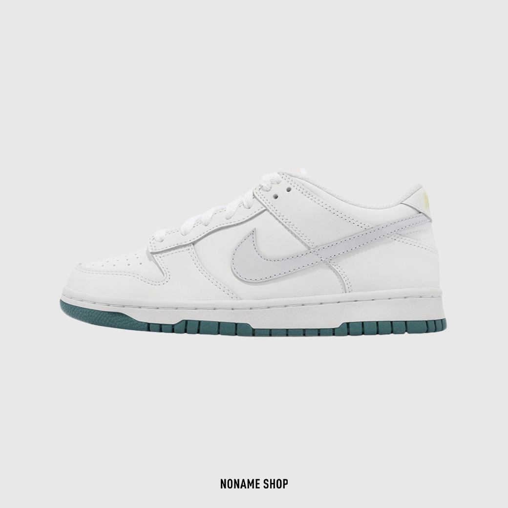 NIKE Dunk Low "White Grey Teal" 莫蘭迪綠 (GS/大童)