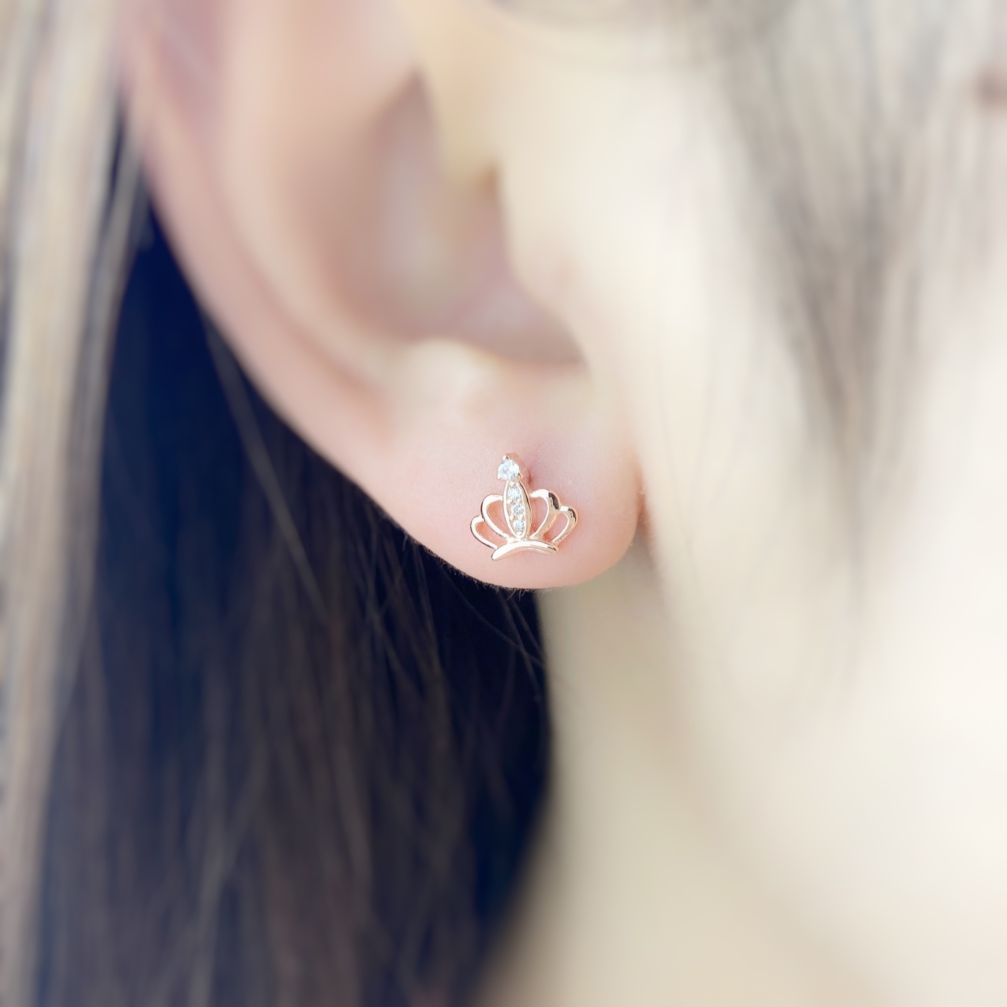 | 925 Silver・White Gold・Rose Gold | Little Princess Earrings（Silver / Rose Gold） | EA0642 |