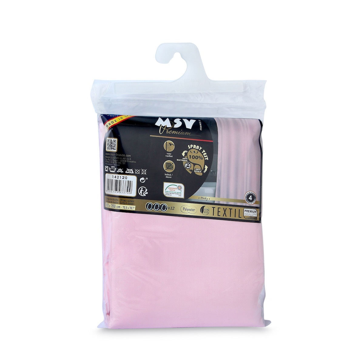 MSV 180x200cm浴簾 (Pinky) -MSV-142120