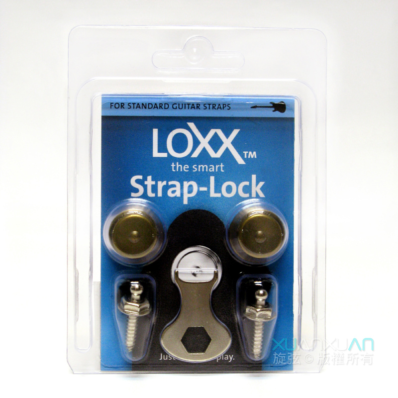 LOXX Loxx 德國製 安全背帶扣 電吉他/貝斯吉他專用款 復古黃銅 第 3 張圖片｜三峽吉他 / Bass