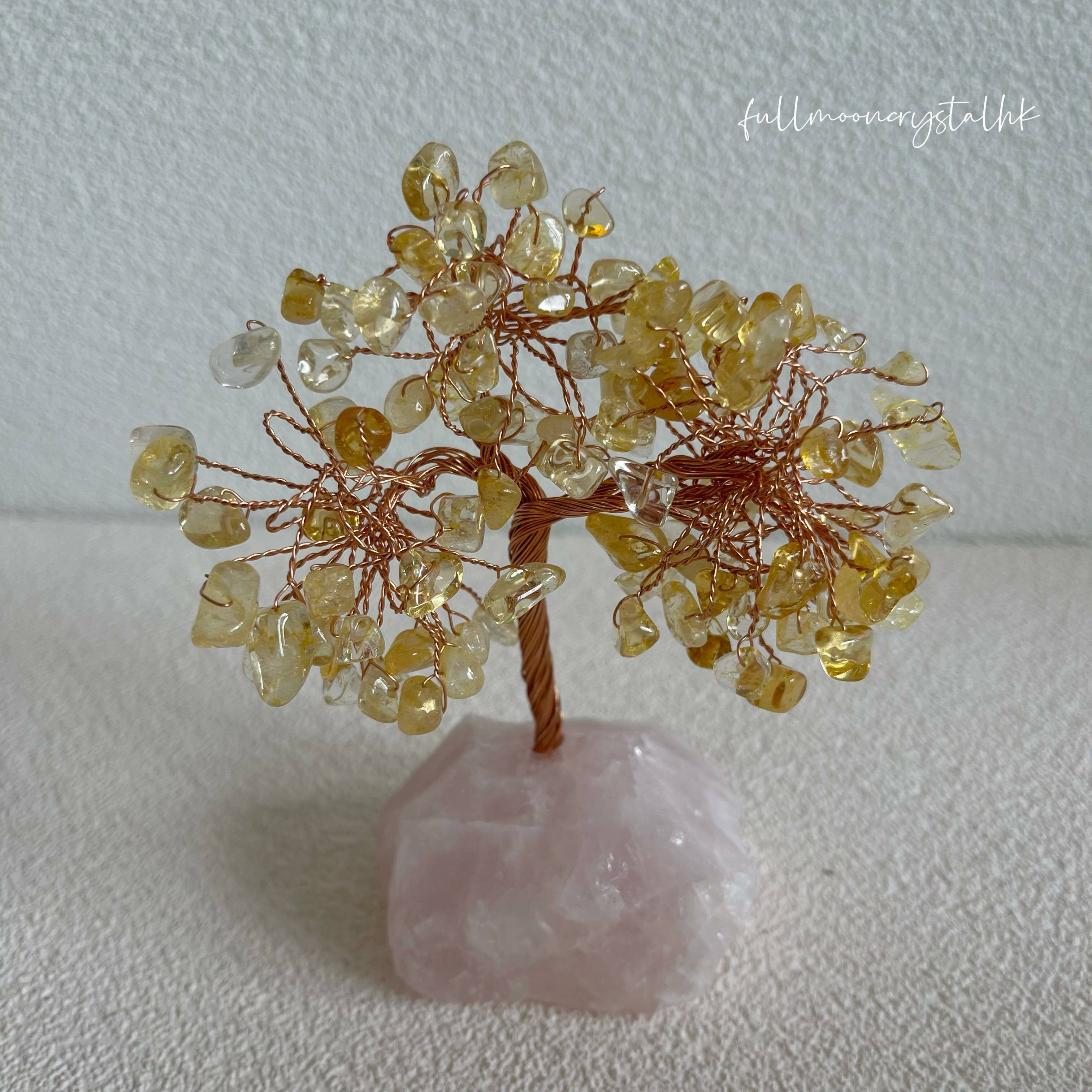 黃水晶水晶樹(原石底)