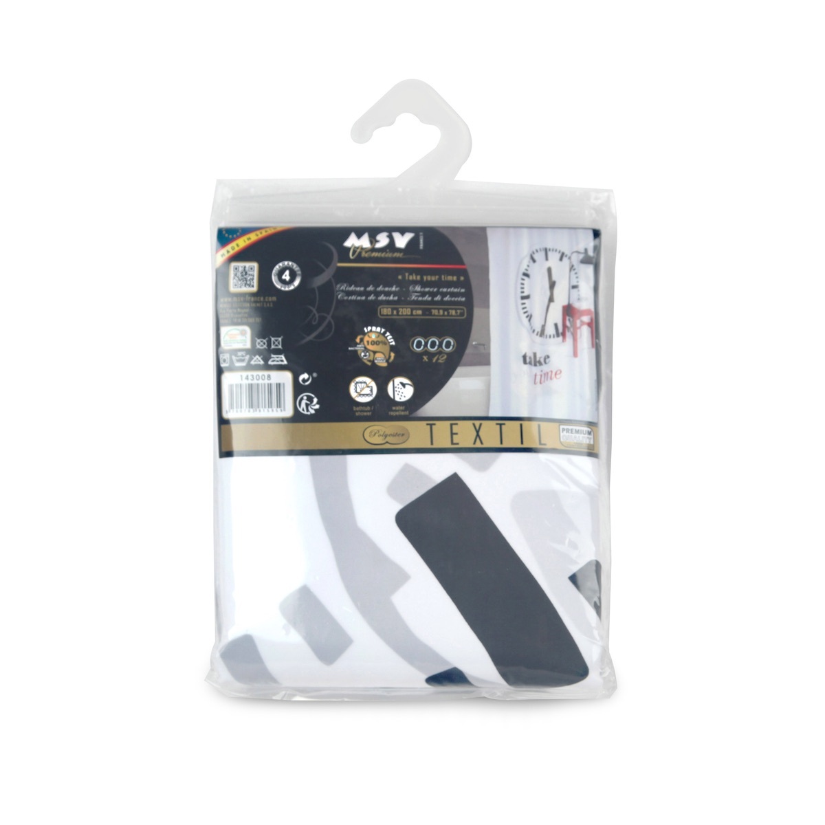 MSV 180x200cm浴簾 (take your time) -MSV-143008