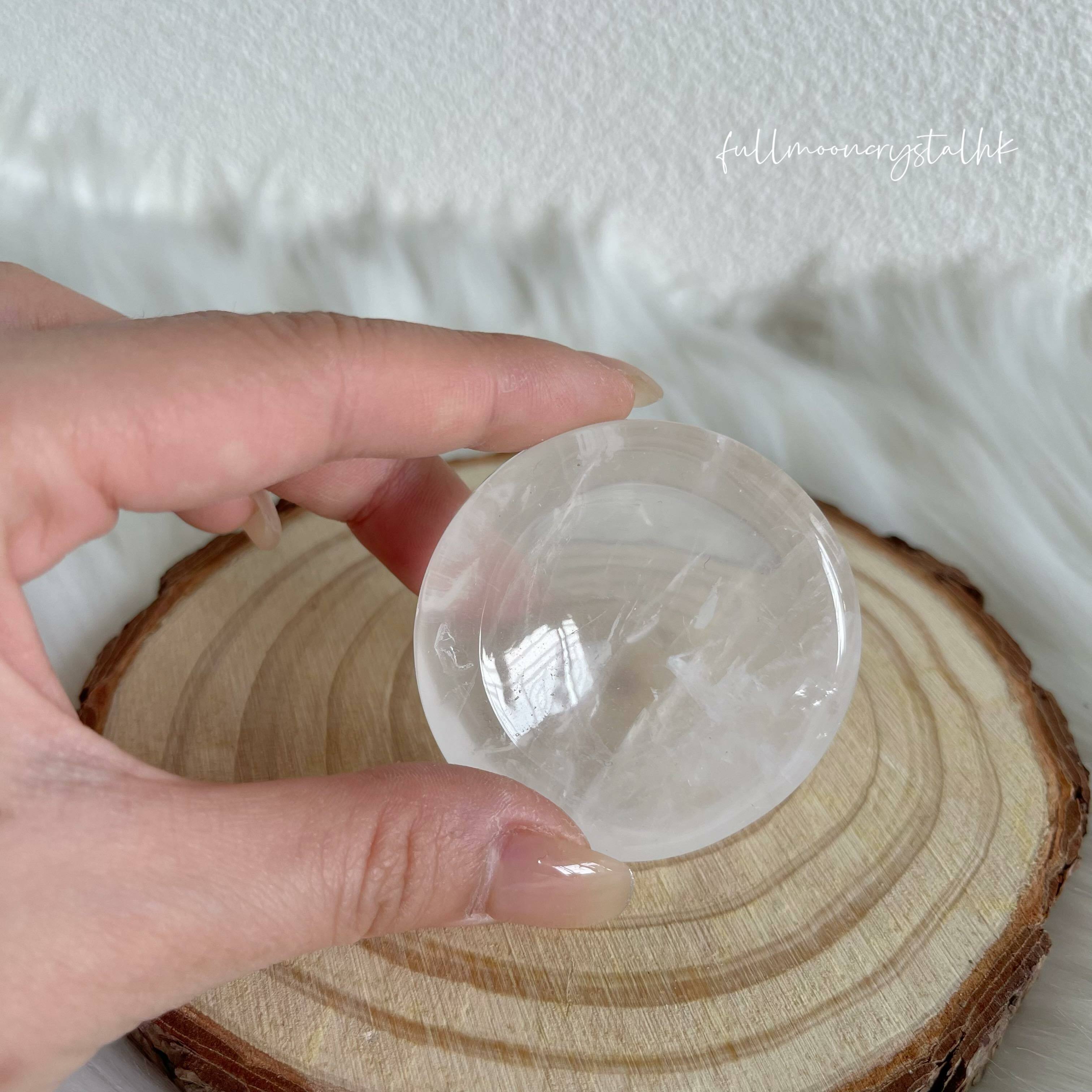 白水晶圓形小碟