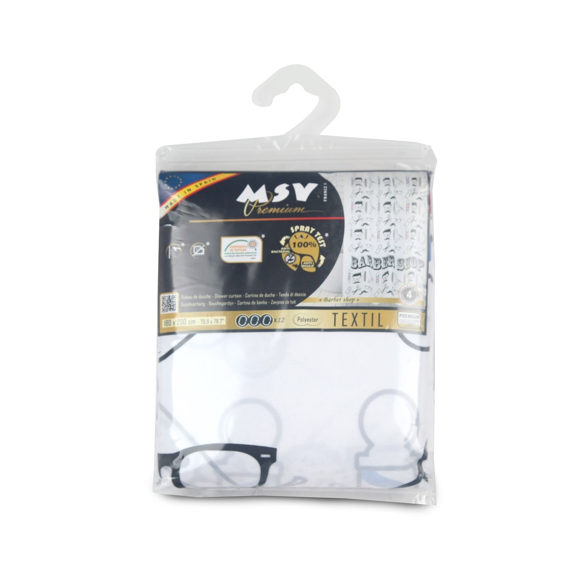 MSV 180x200cm浴簾 (Barber shop) -MSV-143026