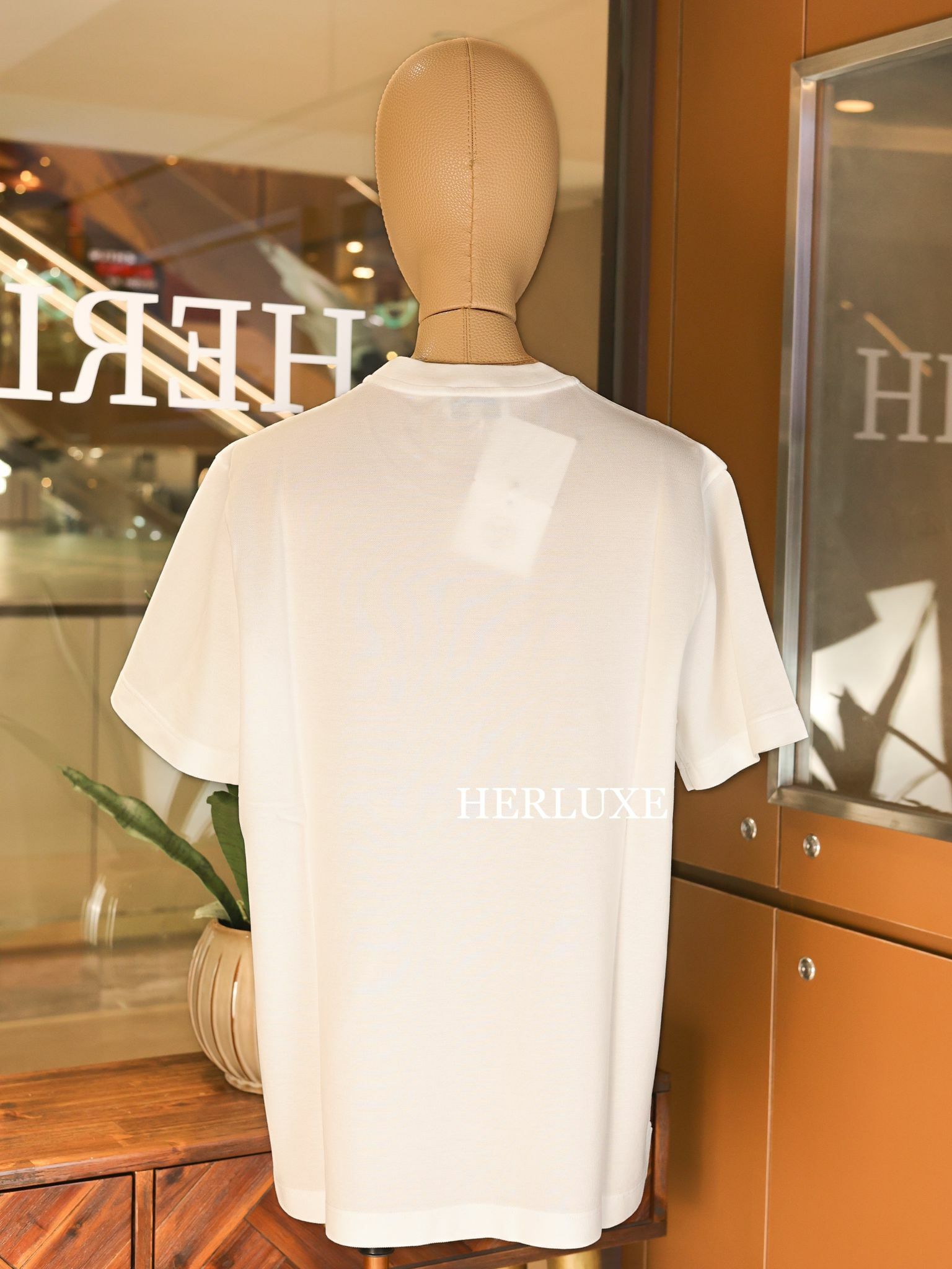 T-shirt ras du cou pique de coton 90 blanc (可預訂size)