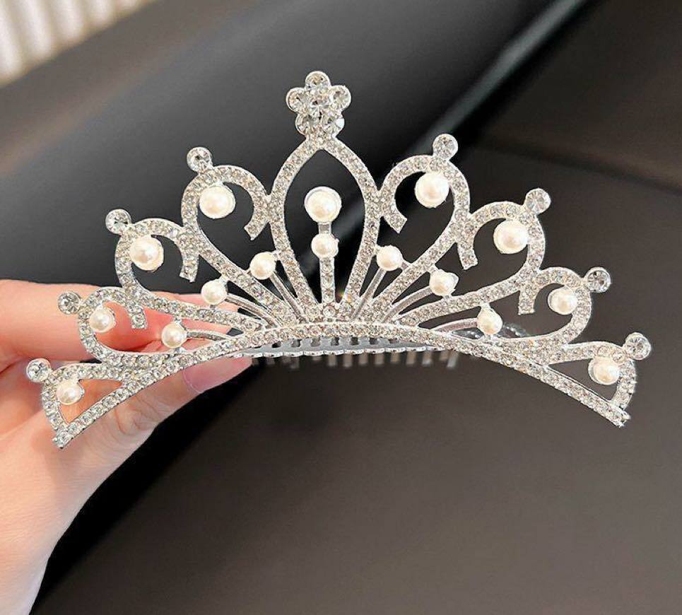 A159SR_SS23🌸珍珠花花皇冠髮梳(pre-order)