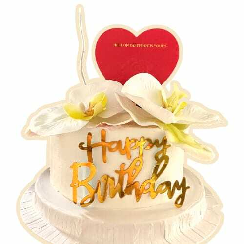 簡約蝴蝶蘭蛋糕