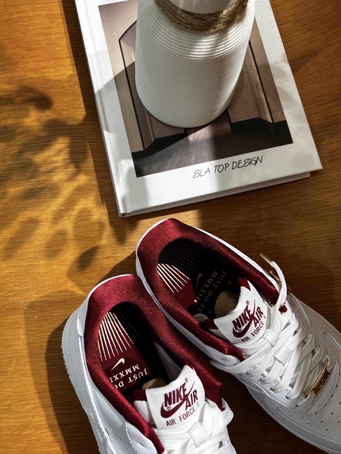 NIKE AIR FORCE 1 JUST DO IT AF1 米色金幣小口袋全白 (DV7584100)